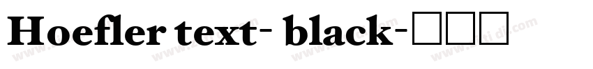 Hoefler text- black字体转换